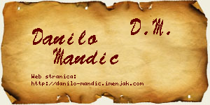 Danilo Mandić vizit kartica
